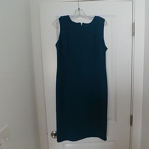 Calvin Klein Teal Flare Pencil Dress 14